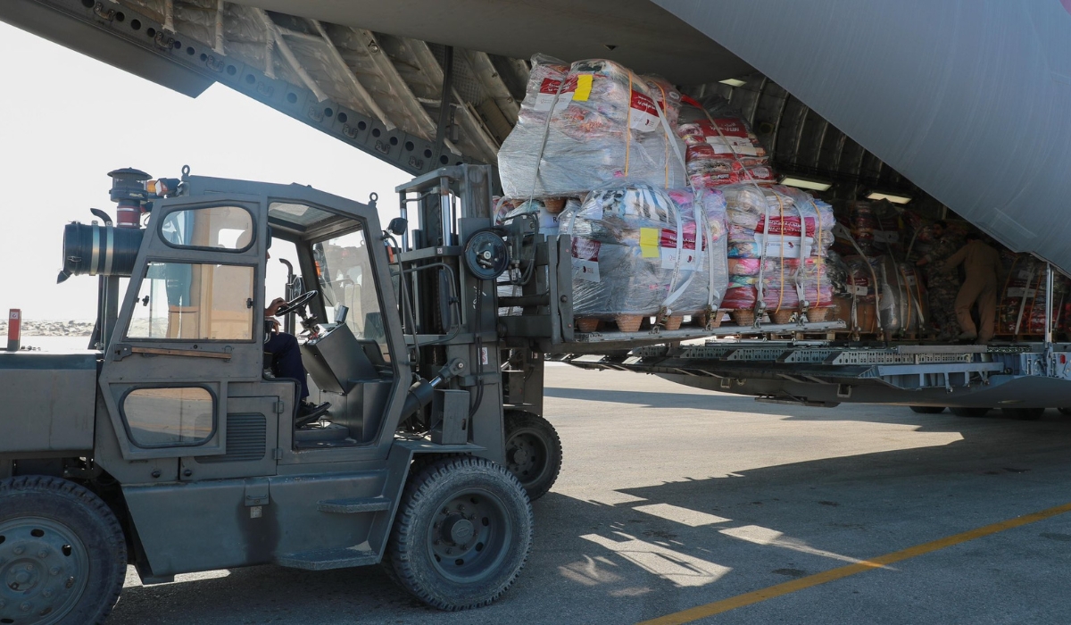 The 52nd Qatar Aircraft Has Landed In Al Arish With 41 Tons Of Aid For Gaza